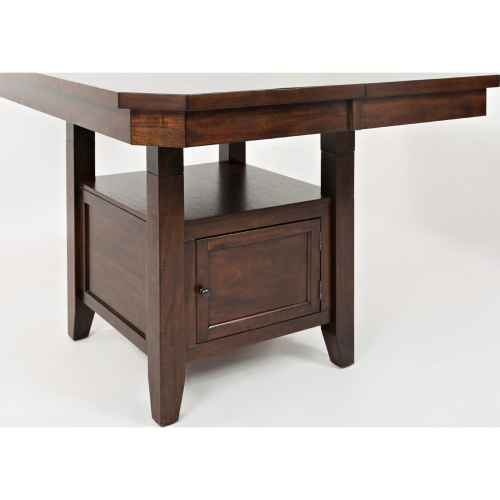 Manchester 54" Standard or Counter Height Dining Table with Storage in Acacia